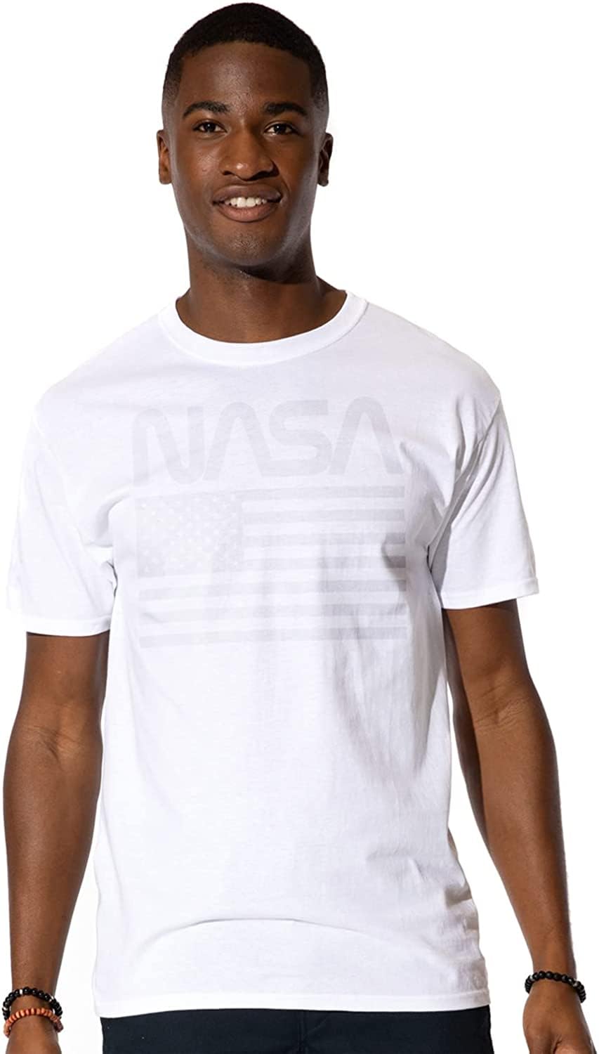 Wangyangan Men's Color 2 Nasa White Flag Short Sleeve T-Shirt (Xx-Large)