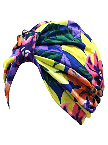 Luxury Divas Multicolor Floral Print Turban Head Wrap For Women