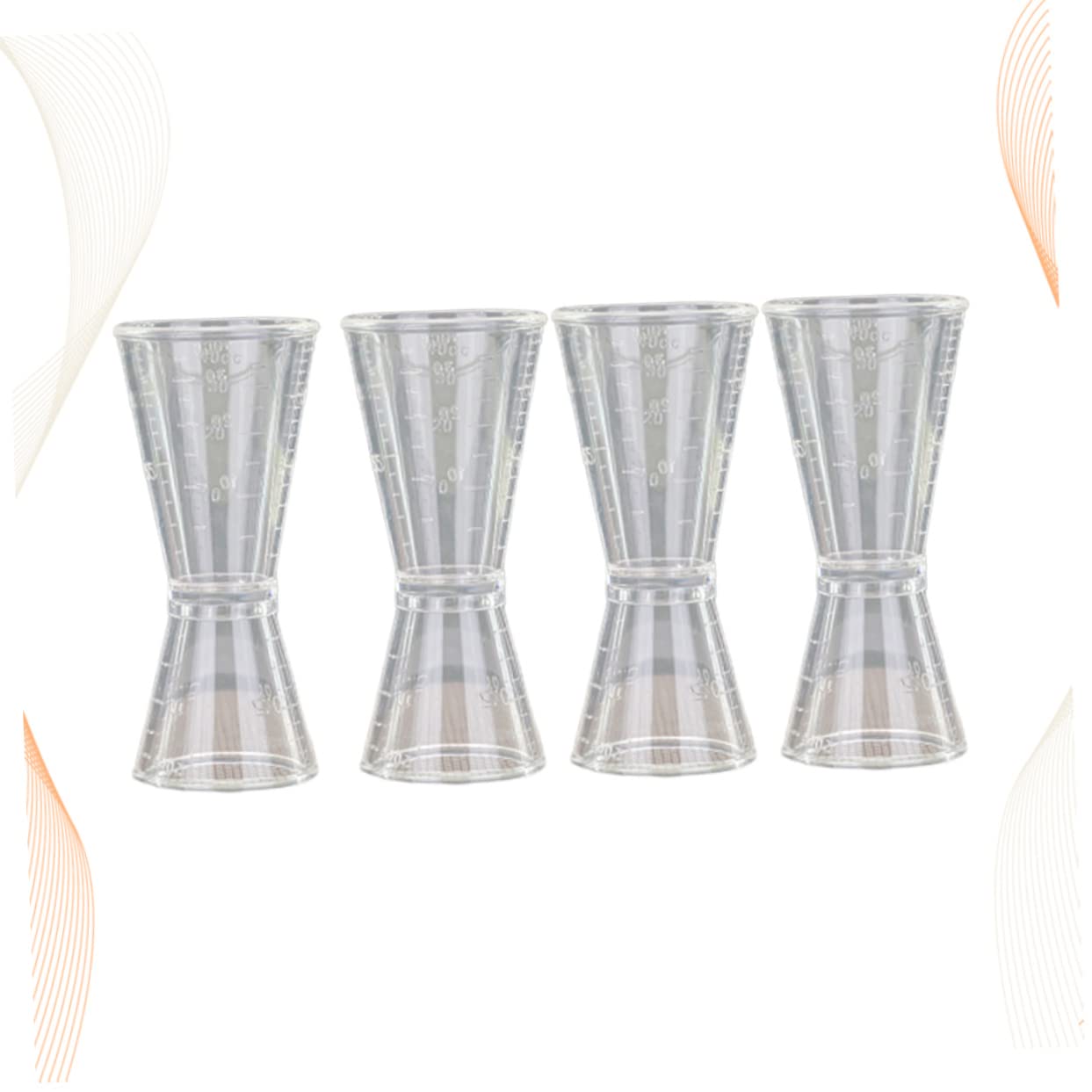 Cabilock Juego De 3 Utensilios Esenciales Para Bar En Casa: Vaso Medidor De 2 Onzas Medidor Preciso De Ingredientes Para Bebidas Kit De Accesorio Tamaño L 4 Piezas X 3