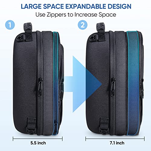 Carrying Case For Oculus Meta Quest 2/Quest Pro And Accessories, Expandable Capacity Generic Compatible With Kiwi Design/Bobovr All Elite Strap With Battery, Travel Storage Backpack #TOP3