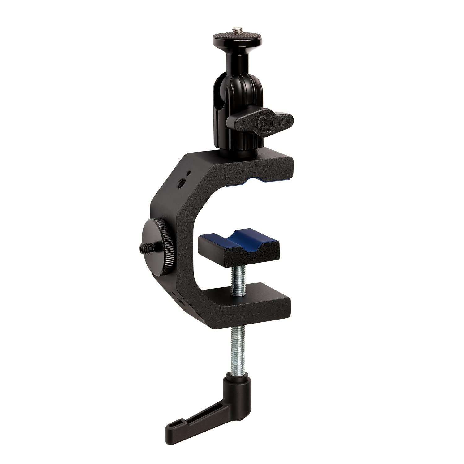 Elgato Heavy Clamp – Professional Mount with Ball Head and 4x 1/4 inch holes, Ultra Secure and Durable, Mount on Desks, Sh