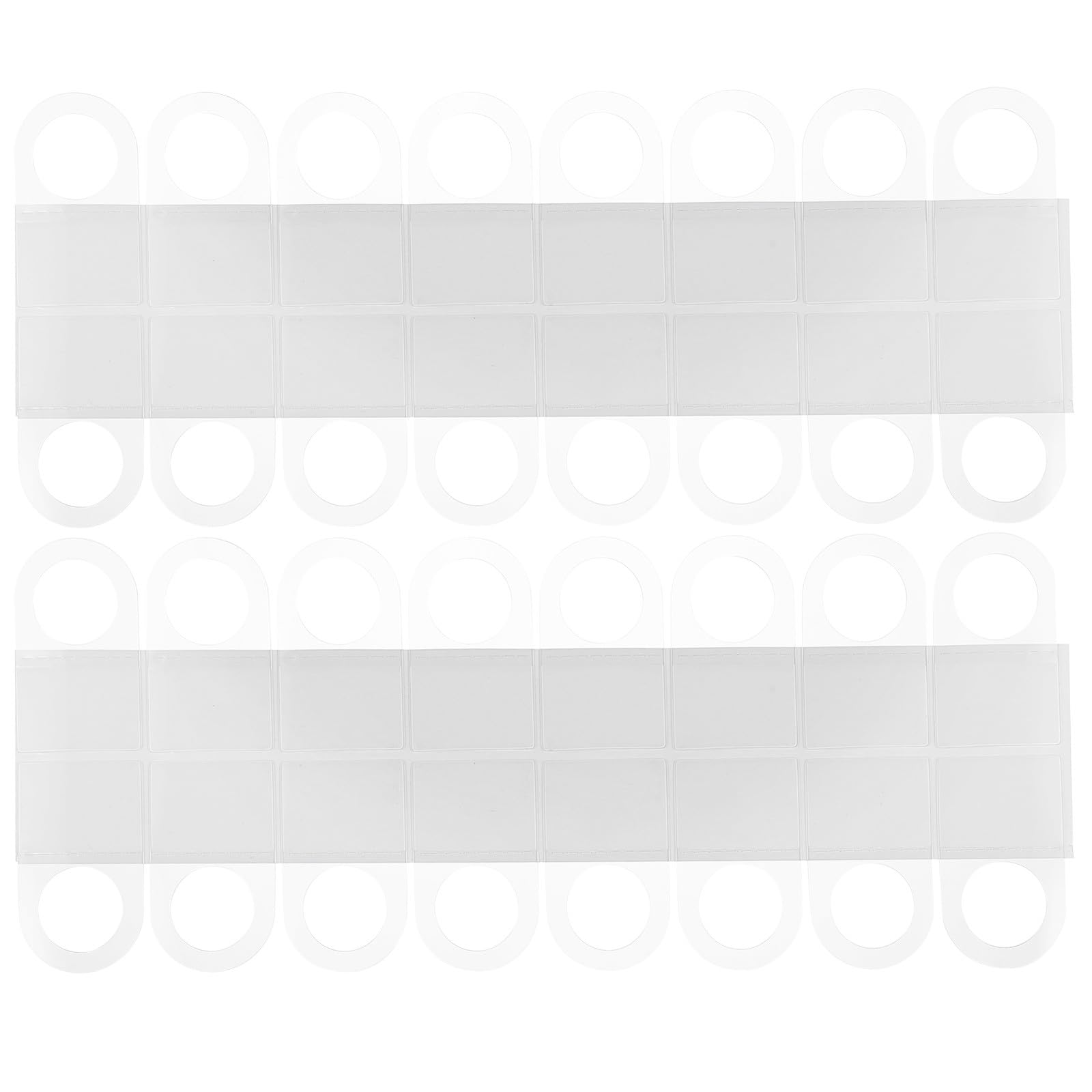 Languettes suspendre adhésives transparentes en plastique pour étiquettes rondes x500