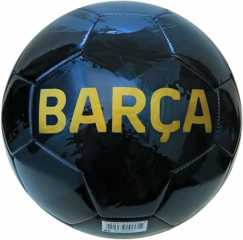 Miniatura 2 de Balón de fútbol Barcelona, talla 5, color negro, perfecto para aficionados y jugadores