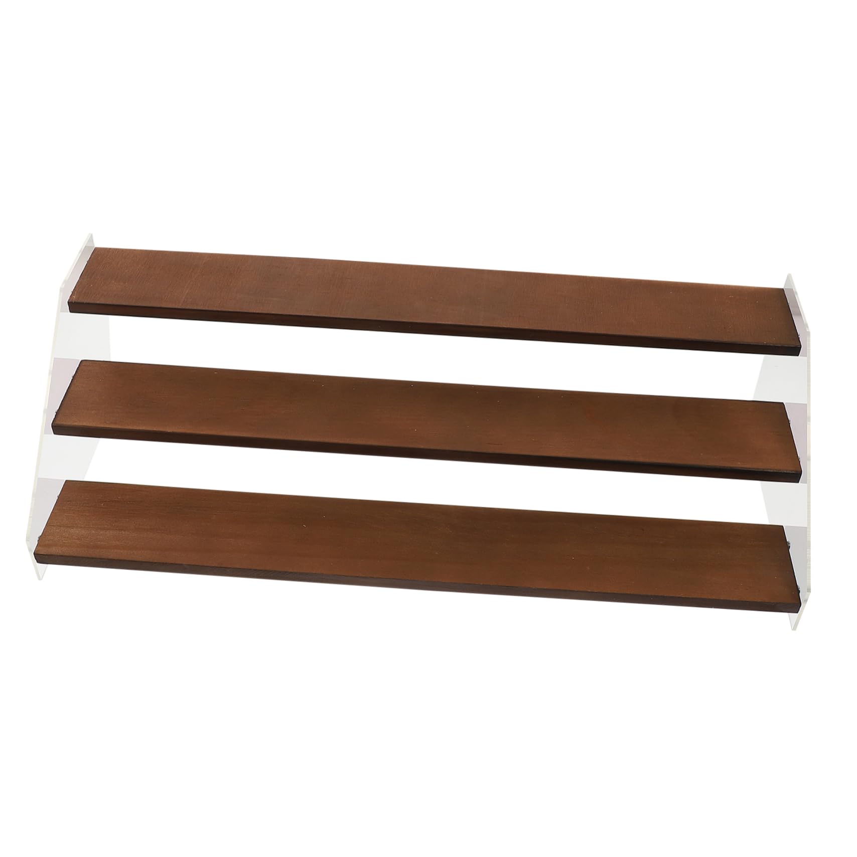 Présentoir Échelle En Bois Et Acrylique 3 Étages - 40 Cm, Pour Objets De Collection, Décoration Bureau