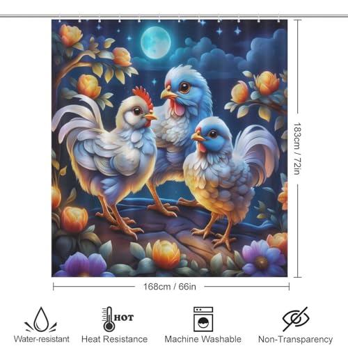 Rideaux de douche polyester imperméable tissu salle de bain 168x183cm