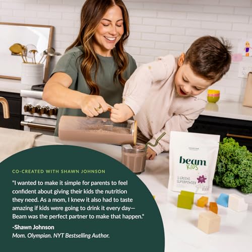 Beam Kids All in One Superfood Powder, Nutritional Shake, Organic Greens, Probiotics, Vitamins, Immune Support, Gut Health, Superfood Drink, Daily Nutrition for Children, No Artificial Sweeteners - Thumbnail 3
