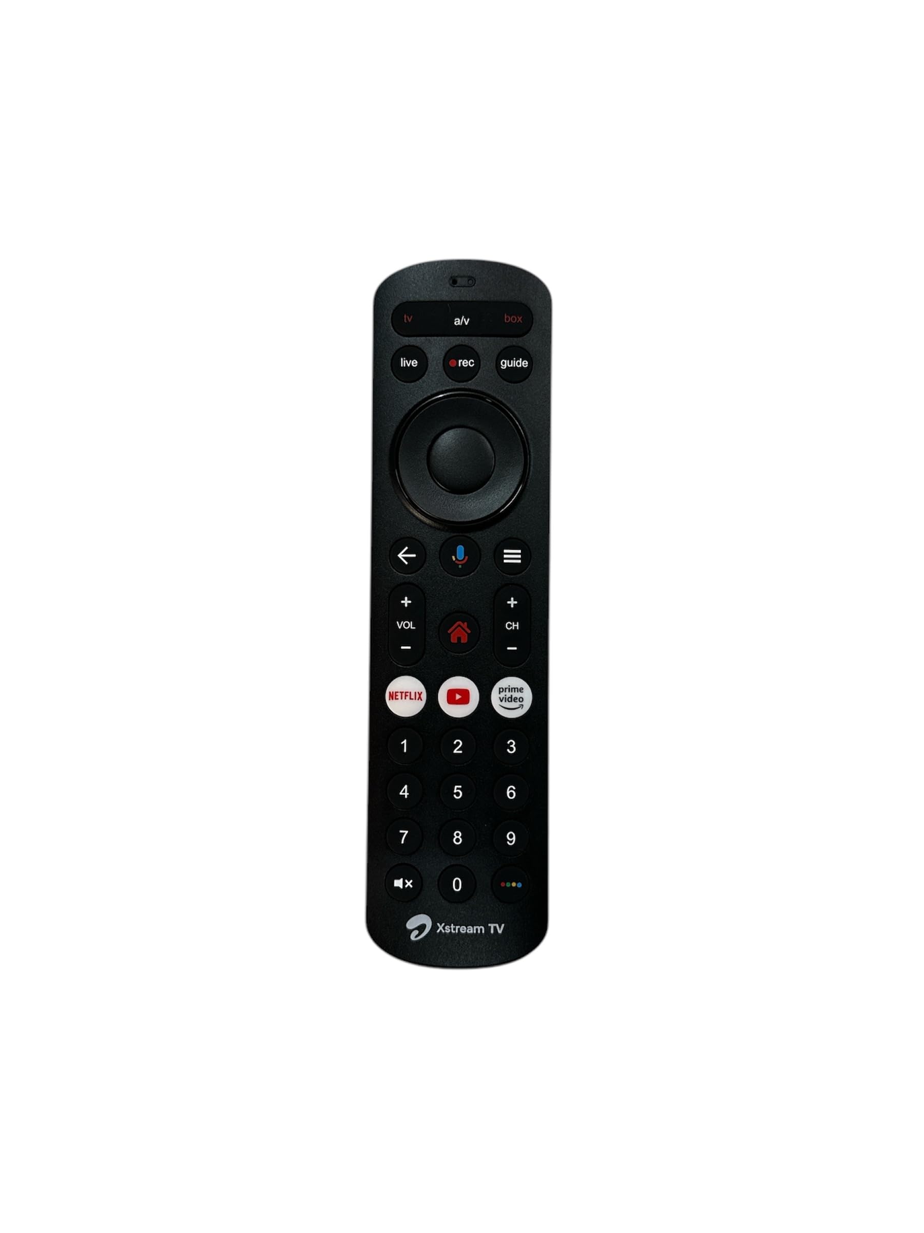 MIRACLES IN HAND Voice Control Remote Compatible with Airtel Xstream DTH Set Top Box Remote Control (Voice Control Function) (Google Assistant Working) (Black)
