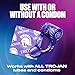 TROJAN Vibrations Tandem Couples Vibrating Ring, Personal Massager, 1 Count, Violet