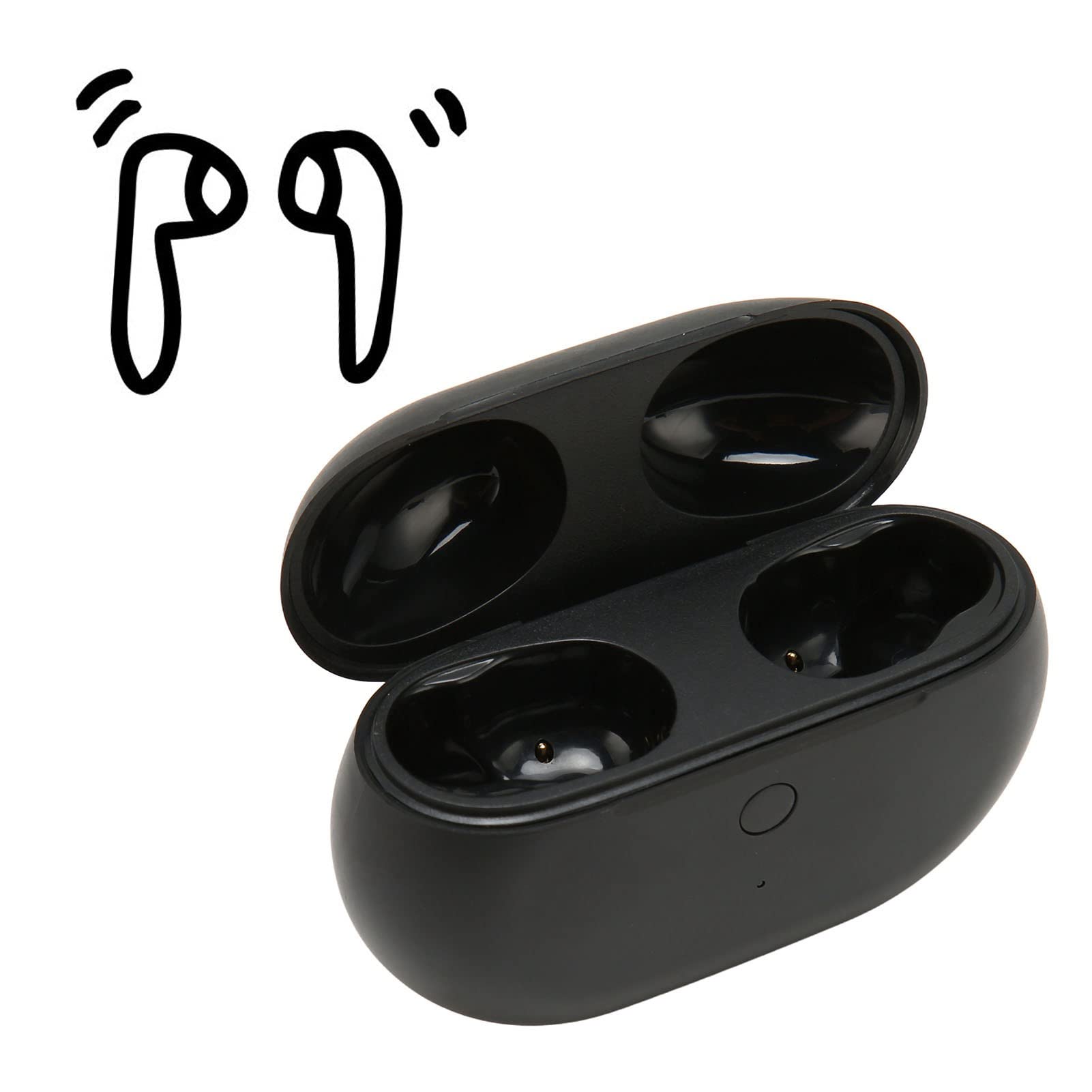 Custodia per Caricabatterie Wireless Custodia di Ricarica Protettiva Completa per Auricolari da Studio, Indicatore Luminoso a LED IOS e, Batteria a Lunga Durata, Cavo di Ricarica Tipo C