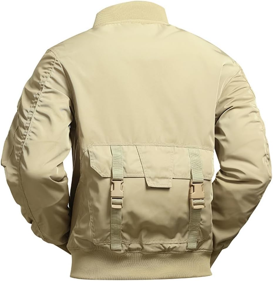 XYGJZ Men Bomber Jacket Windproof Military Jacket with Multi Pockets
