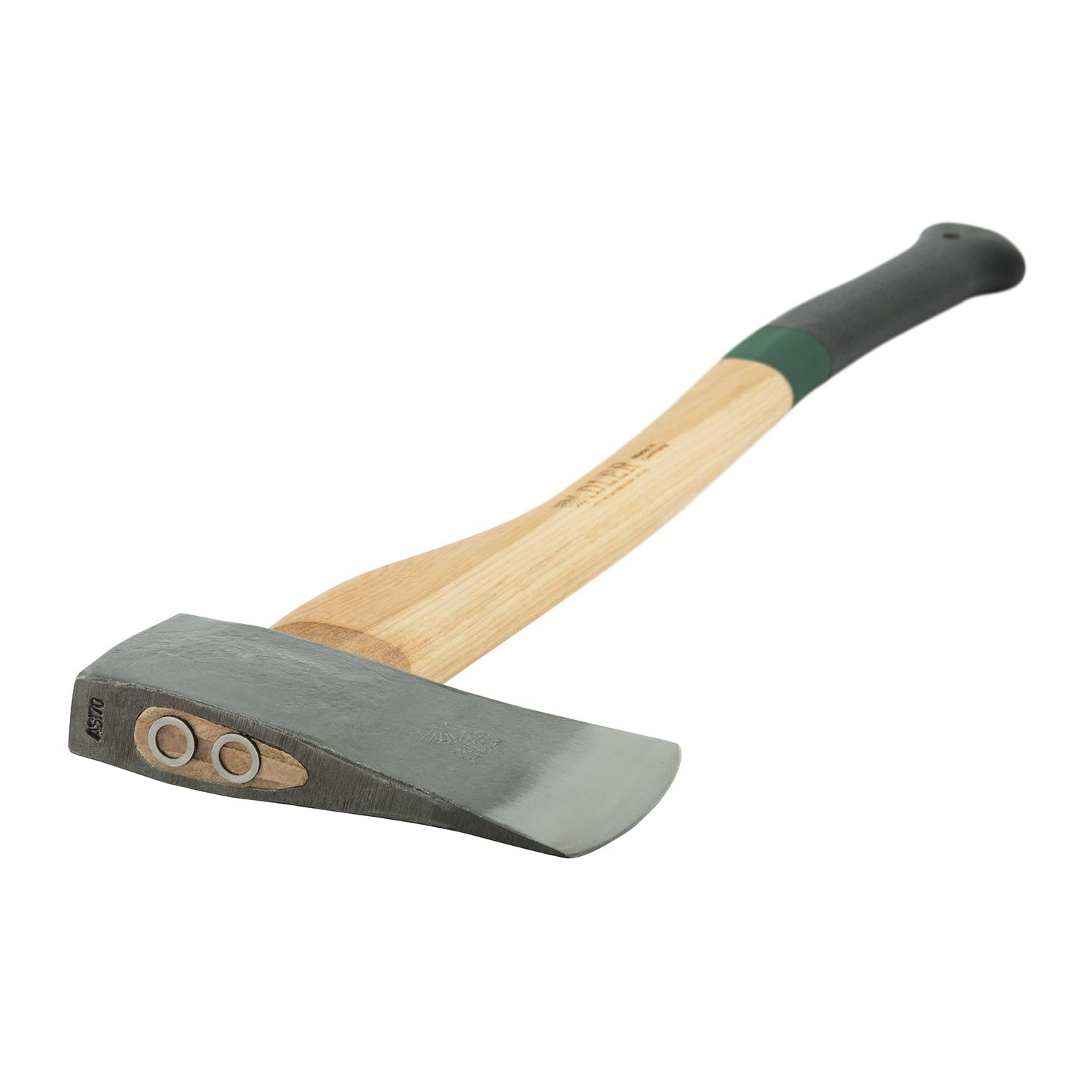 ADLER Yankeeaxt Fällaxt 1600g 80 cm C60 Hickorystiel Spalten Grün