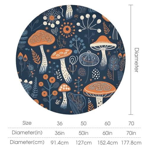 Nappe de table ronde imperméable 177,8x177,8 cm lavable motif fleurs - 3