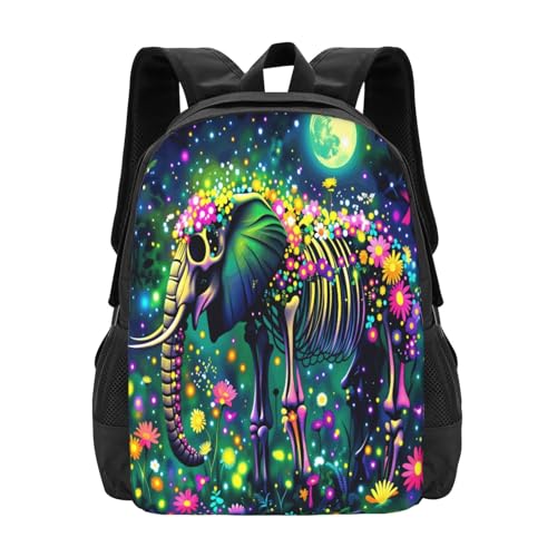 Mochila con calavera de elefante ergonómica para evitar dolores de espalda