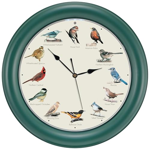 Mark Feldstein Original Singende Vogeluhr, 27,7 cm