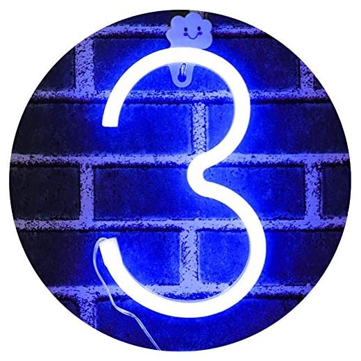 Lys upp bokstäver neonskyltar, LED neon nattlampa, Ampersand blå markis bokstavsljus väggdekor för jul, födelsedagsfest, bar alla hjärtans dag ord – blå bokstav (3)