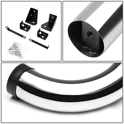 3 Inches Side Step Nerf Bar Running Board Compatible With Dodge Dakota Quad (Crew) Cab 00-04, Stainless Steel, Polished Chrome #TOP2