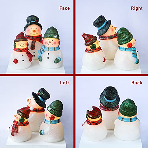 Flavcharm Christmas Led Flameless Candles Snowman Novelty Lighting Battery Operated With Remote Real Wax Flickering Candles Decorative For Holiday Winter Bedroom Snowman Theme Decor Mothers Day Gifts #TOP2