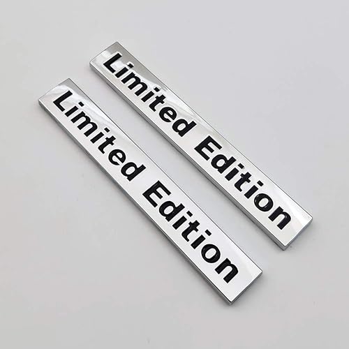 Miniatura 3 de 2 calcomanías de metal cromado de edición limitada, emblema de logotipo 3D de alta calidad para maletero trasero de automóvil, calcomanías para