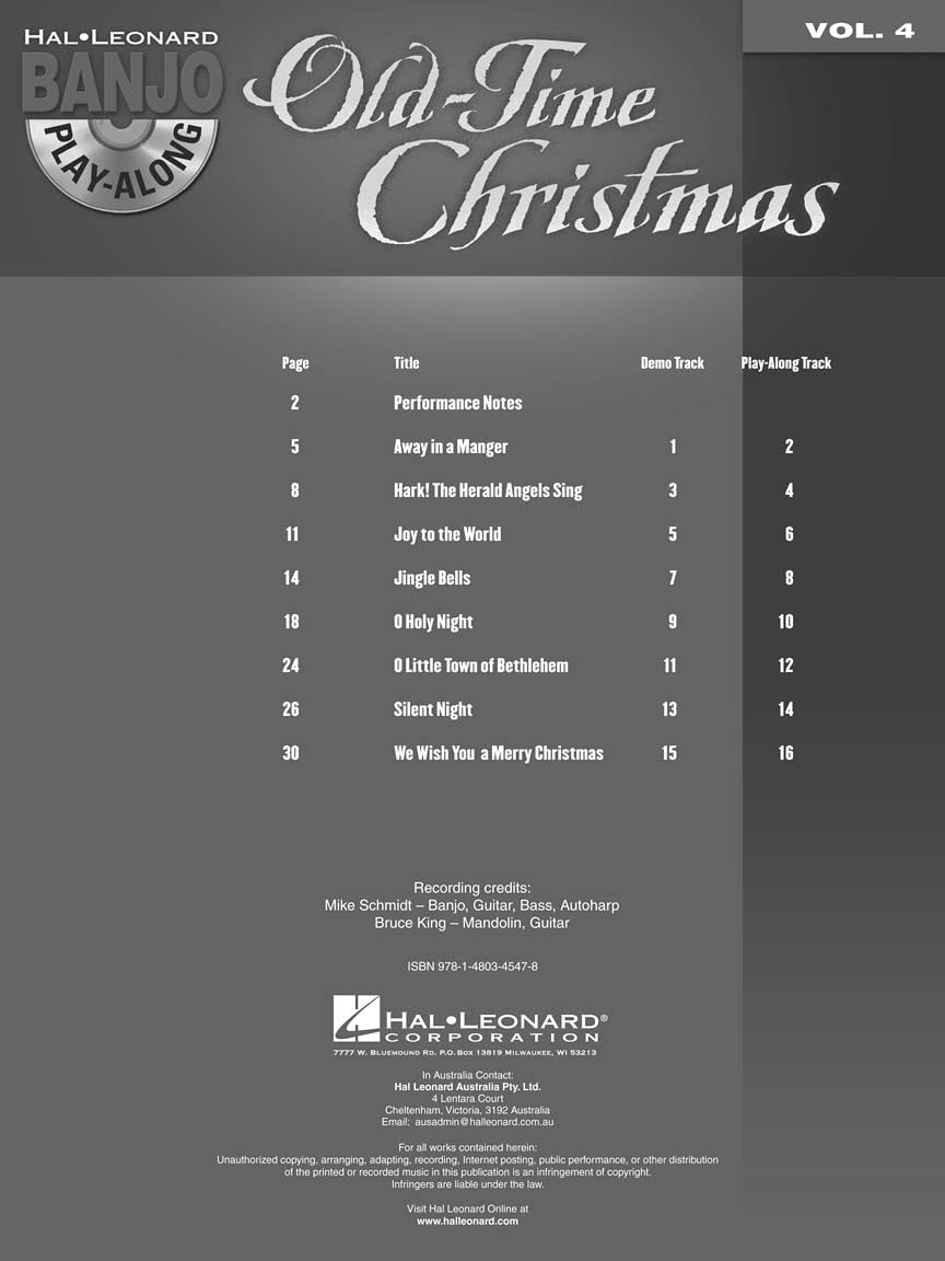 Old-Time Christmas: Banjo Play-Along Volume 4 (Banjo Play-Along, 4, Band 4)