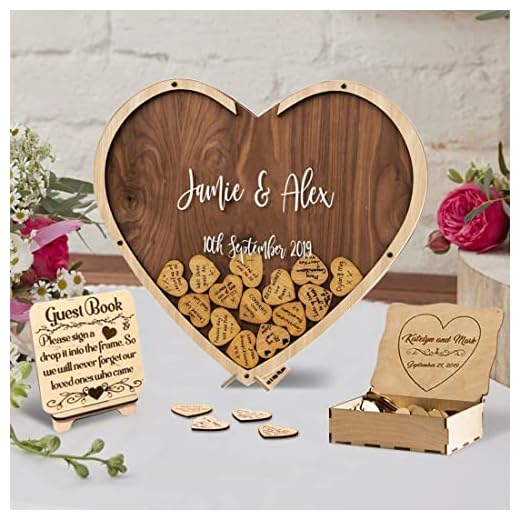 Libro De Visitas De Boda Corazón De Madera Alternativo Libro De Visitas De Boda Libro De Visitas De Aniversario De Boda Decoración De Boda Aniversario Cumpleaños Libro De Visitas 30 * 30cm