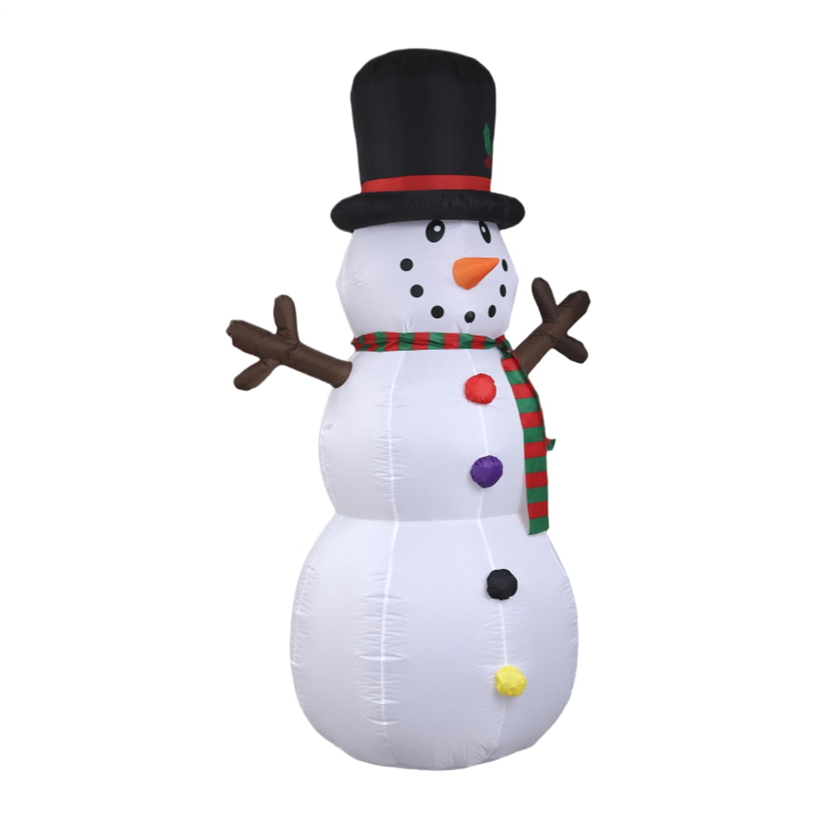 Muñeco De Nieve Inflable 2.38 Metros De Césped Gigante