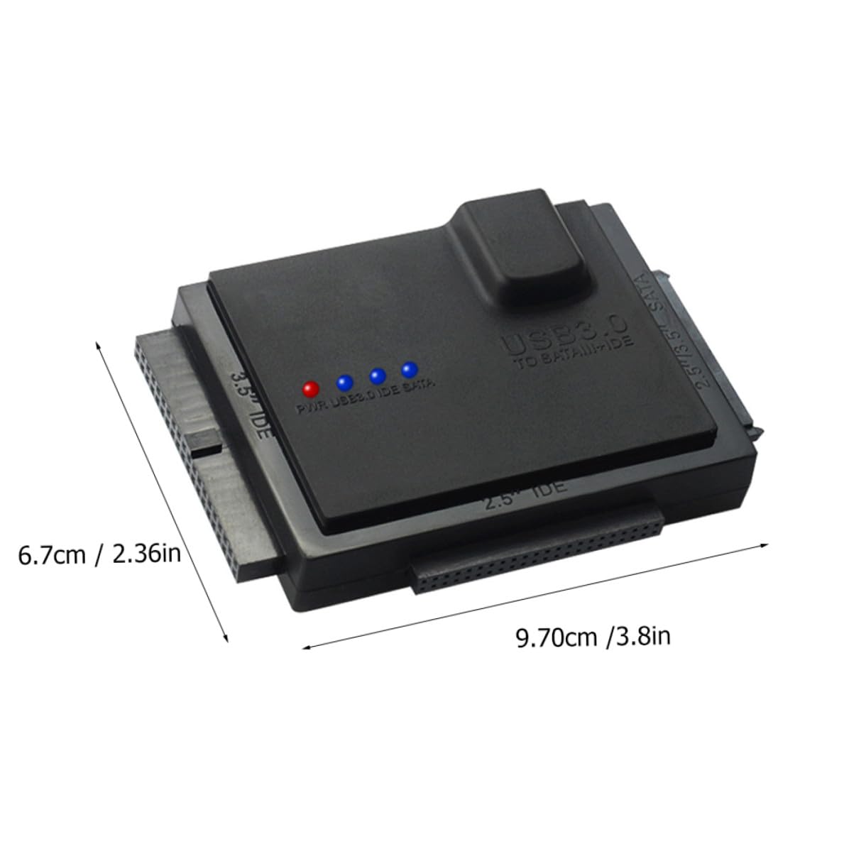Adattatore per Hard Disk Ide USB 3.0 2, 5 3, 5 Pollici Nero