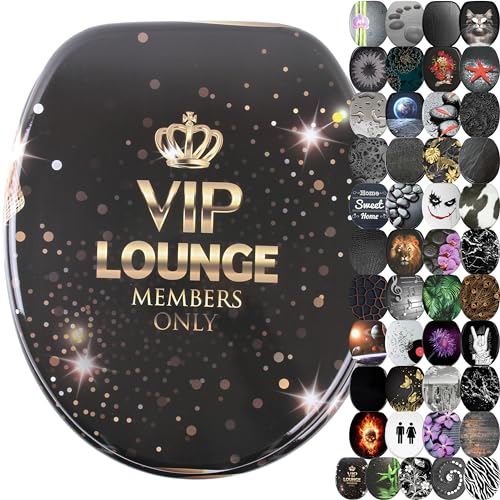 Sanilo WC Sitz mit Absenkautomatik, viele schöne schwarze Toilettendeckel...