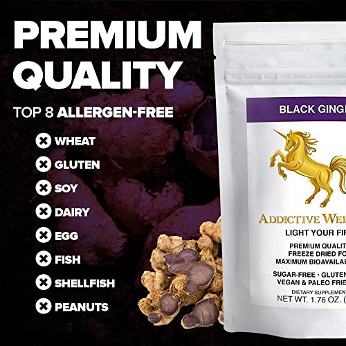 Addictive Wellness Thai Black Ginger Freeze Dried Powder 50G Kaempferia Parviflora Thai Ginseng #TOP6