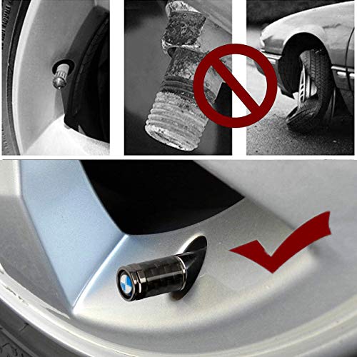 Inscape Data Tire Valve Stem Caps, Carbon Fiber Tire Valve Caps,Corrosion Resistant Universal Stem Covers for Hyundai Elantra Sonata Santa fe Genesis Veloster Tucson