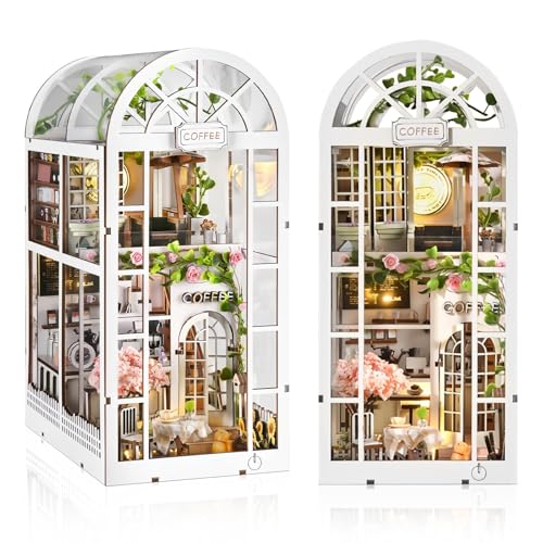 Foyucool DIY Book Nook Kit 3D Wooden Puzzle Dollhouse Kit Greenhouse
