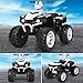 OLAKIDS 12V Kids Ride On ATV, 4 Wheeler Electric Vehicle for Toddlers, Battery Powered Motorized Quad Toy Car for Boys Girls with LED Lights, Music, Horn, High Low Speed, Soft Start (White)