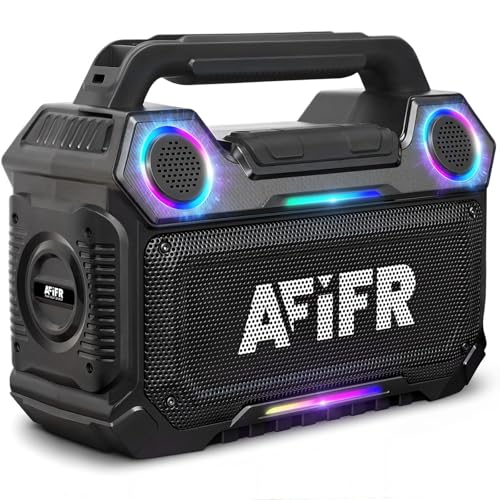 AFIFR Outdoor Bluetooth Speaker, 160W Loud Bass! Rugged, IP67 Waterproof,
