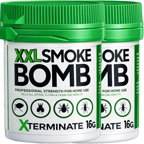 Xterminate XXL 16g Smoke Bomb Fogger Killer For Fleas Bed bug Carpet Moths Cluster Fly Silverfish Carpet Beetle Insects (HSE Approved And Tested) (2)