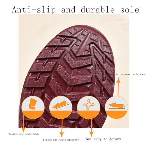 Men's Winter Boots Waterproof Slip-On Warm Lined Boots Ankle Boots Lightweight Waterproof Outdoor Winter Deep Grain Rubber Sole for3