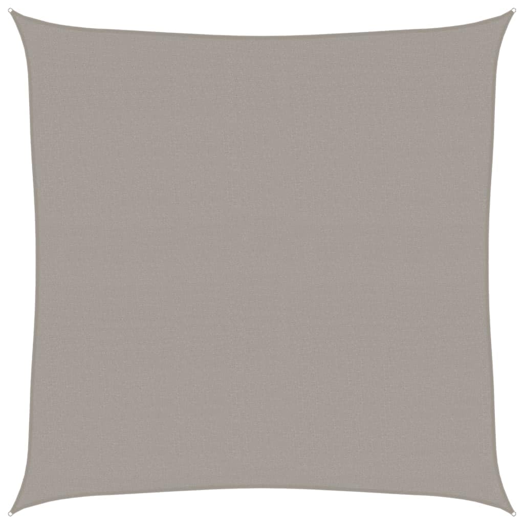 Voile d'ombrage carré 6x6m gris clair en PEHD pour aménager le jardin
