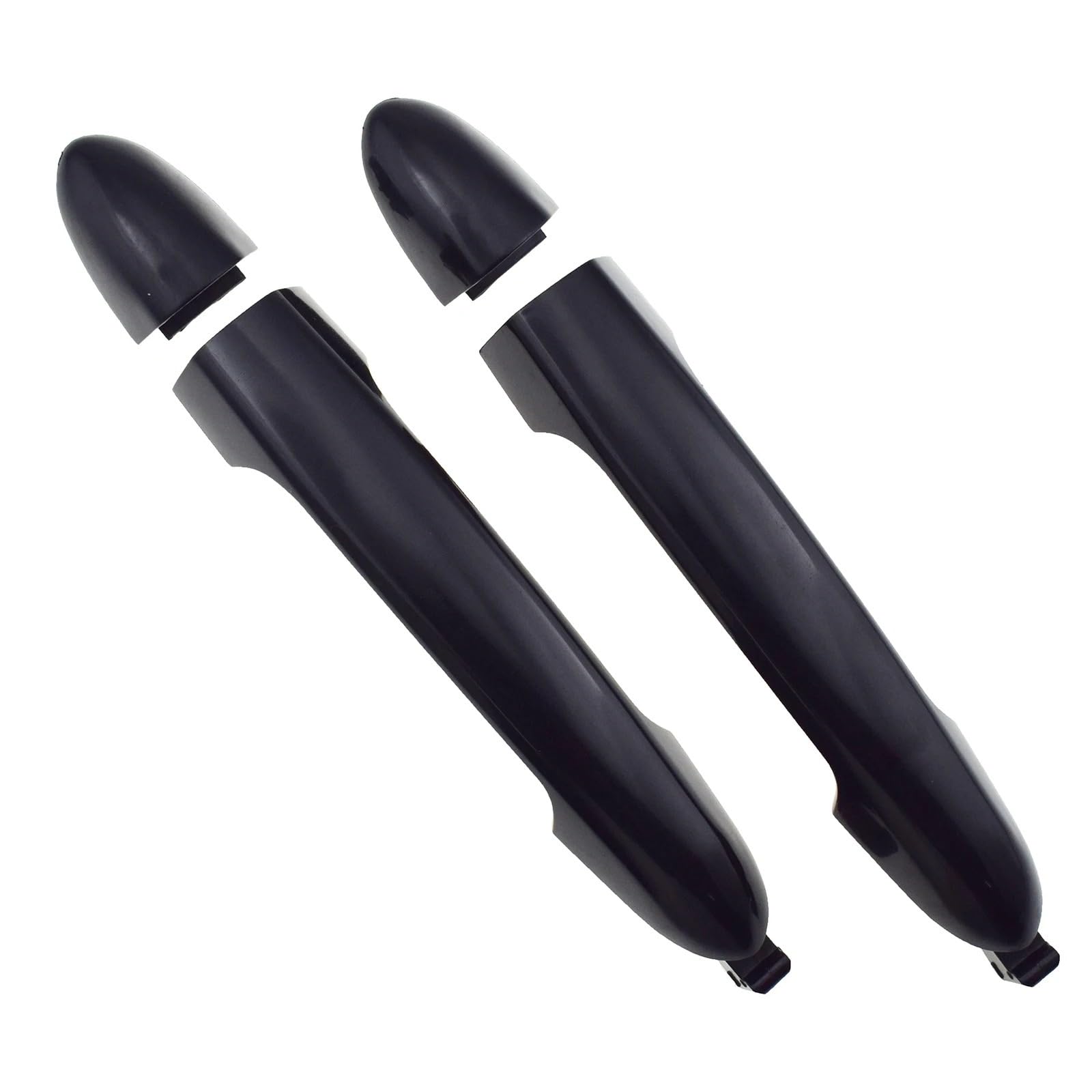 Sauanmnktp Rear Lh Rh 2Pcs Exterior Door Handle For Car For Kia For Rio 2012-2017 826511W010 826521W010 82651-1W010 82652-1W010 82652-1W030 Car Exterior Outer Door Handle Black(Rear Lh Rh 2Pcs)