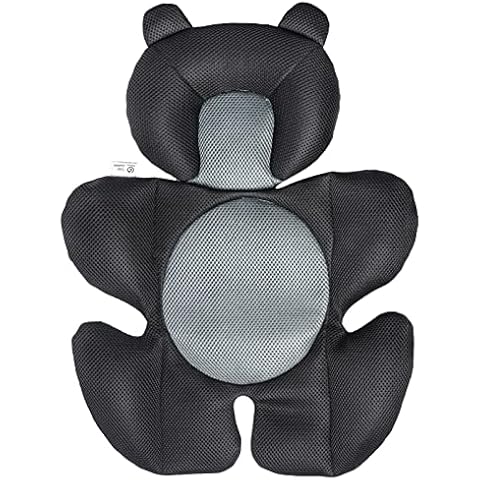 Ganen 3D Breathable Liner Baby Cushion Comfort Insert for Stroller Car Seat High Chair;Great for Warm Season (Black) Cover