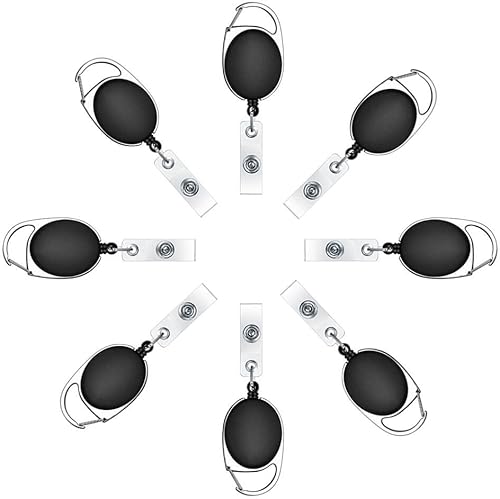 Miniatura 3 de selizo 10 soportes retráctiles para insignias, clips retráctiles para tarjetas de identificación, carretes retráctiles con clip de carrete de