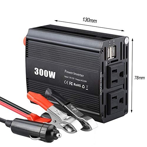 Inversor de corriente de 12v CC a 220v CA para coche con salidas dobles 3