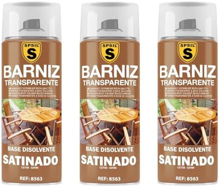 SPSIL Pintura Spray Mate Barniz Satinado(pack of 3) 400ml, Secado...