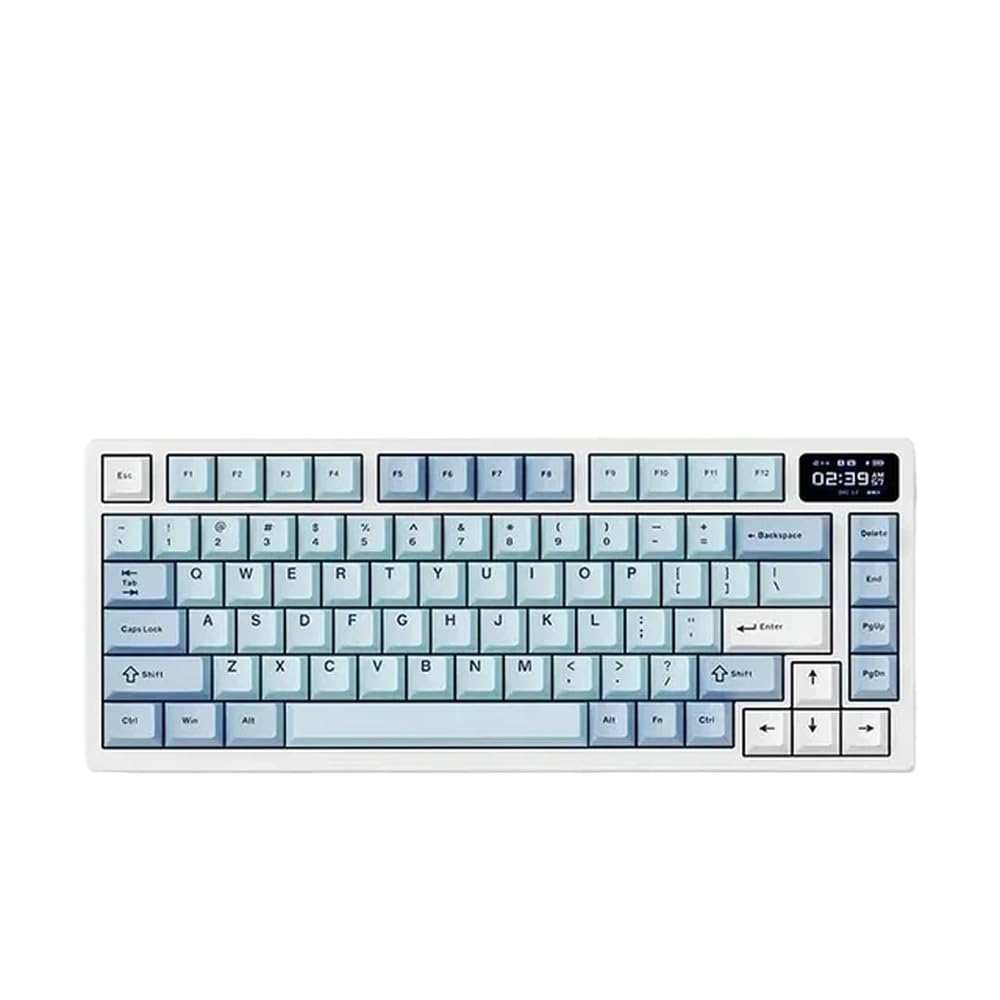 Teclado mecánico V75Pro Azure con cubierta de aluminio y pantalla TFT a color
