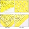 Aomig Bandana Head Scarf for Men Women, Stylish Cowboy Headband Handkerchief, Multi-purpose Hair Scarf Paisley Print Unisex Headwraps, Bib Party Face Covering Headwear for Motorcycling(Lemon Yellow) #3