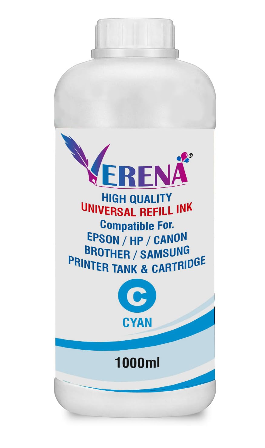 VERENA 003 Refill Ink Compatible for Epson L3110, L3150, L3250, L3252 L3115, L3116, L3101, L3210, L3215, L3216, L3151, L3152, L3156, L5190 Printer (1000ml Each Bottle) (Cyan)-image-48