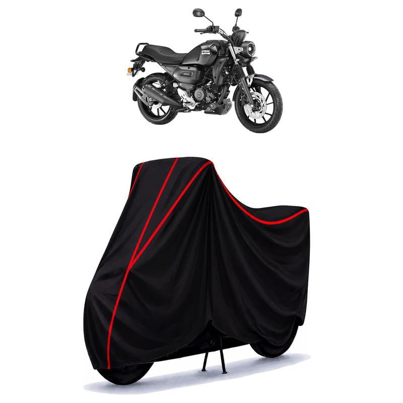 Image of FZ X 150 cc Water Resistant Bike Cover for All Motorcycles & Rain | Heavy Duty Taffeta Fabric | UV Protection, Dustproof, Scratchproof | All Weather Two Wheeler Body Cover with Elastic Bottom