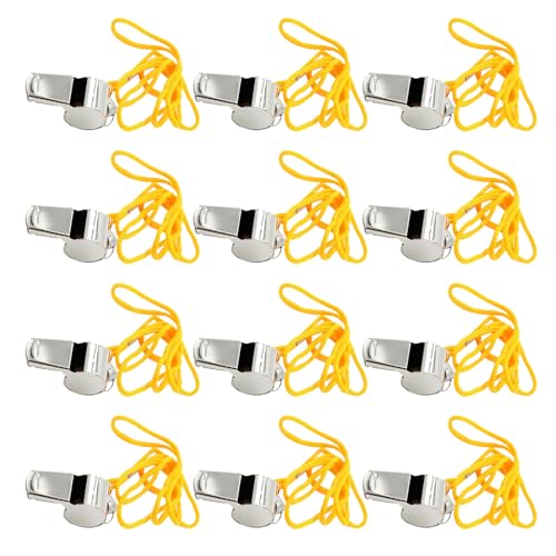 Silbatos de Emergencia Metálicos con Cordón 48pcs miniatura 1