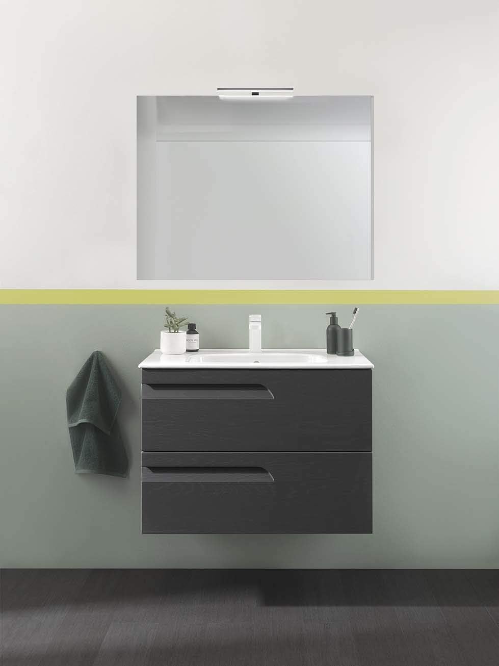 ROYO Vitale 24" 2 Drawers Wall-Mounted Single Bathroom Vanity Set in Nature Grey