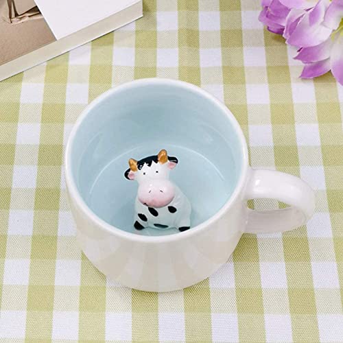 NymphFable 3D Taza Vaca Taza Te 360ml Taza Cafe Taza Animal con Mango Regalo Cumpleaños Original y Gracioso - Imagen 7