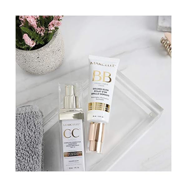 Marcelle-BB-Cream-Golden-Glow-Beauty-Balm-Universal-Shade Marcelle BB Cream Golden Glow, Universal Shade, Tinted Moisturizer, Skin Enhancer, Illuminator, Beauty Balm, Non-Comedogenic, Paraben-Free, Oil-Free, Hypoallergenic, Cruelty-Free, 1.5 fl oz