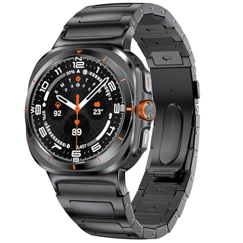 PanPinnacle Band for Galaxy Watch Ultra 47mm(2024) No Gap Metal Bands Compatible with Samsung Galaxy Watch Ultra 47mm for Men &Women Solid Stainless Steel Metal Business Bracelet Strap