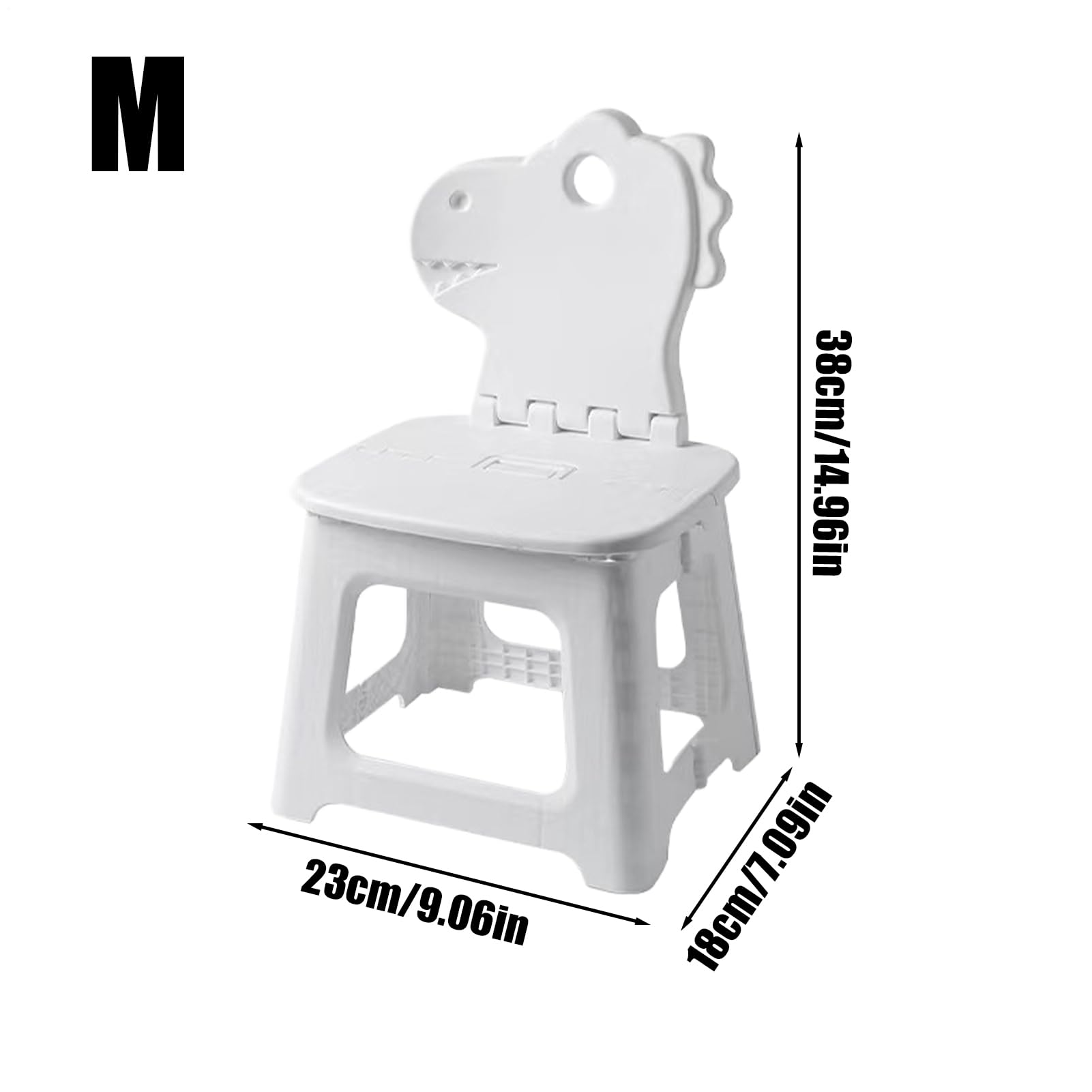 Taburete de Paso Plegable - Silla Plegable de Dinosaurio con Bunny con Respaldo | Muebles de Asiento Espesado Que Cambia la Silla para el baño en el hogar, Picnic de Viaje